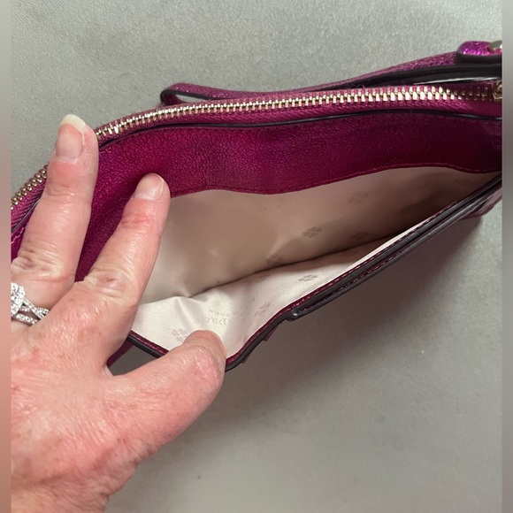 Kate Spade Metallic Pink Wristlet / Card Holder - EUC - Picture 3 of 6